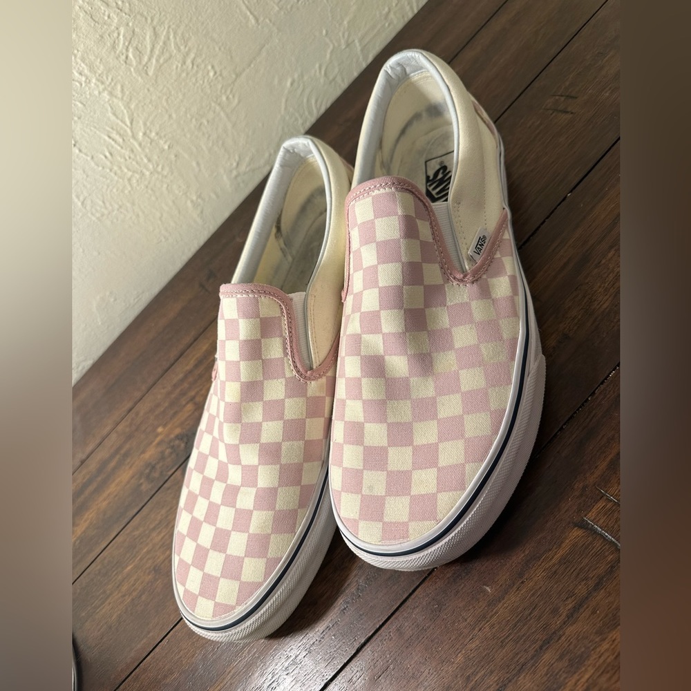 Vans pink/cream checker Men’s size 12